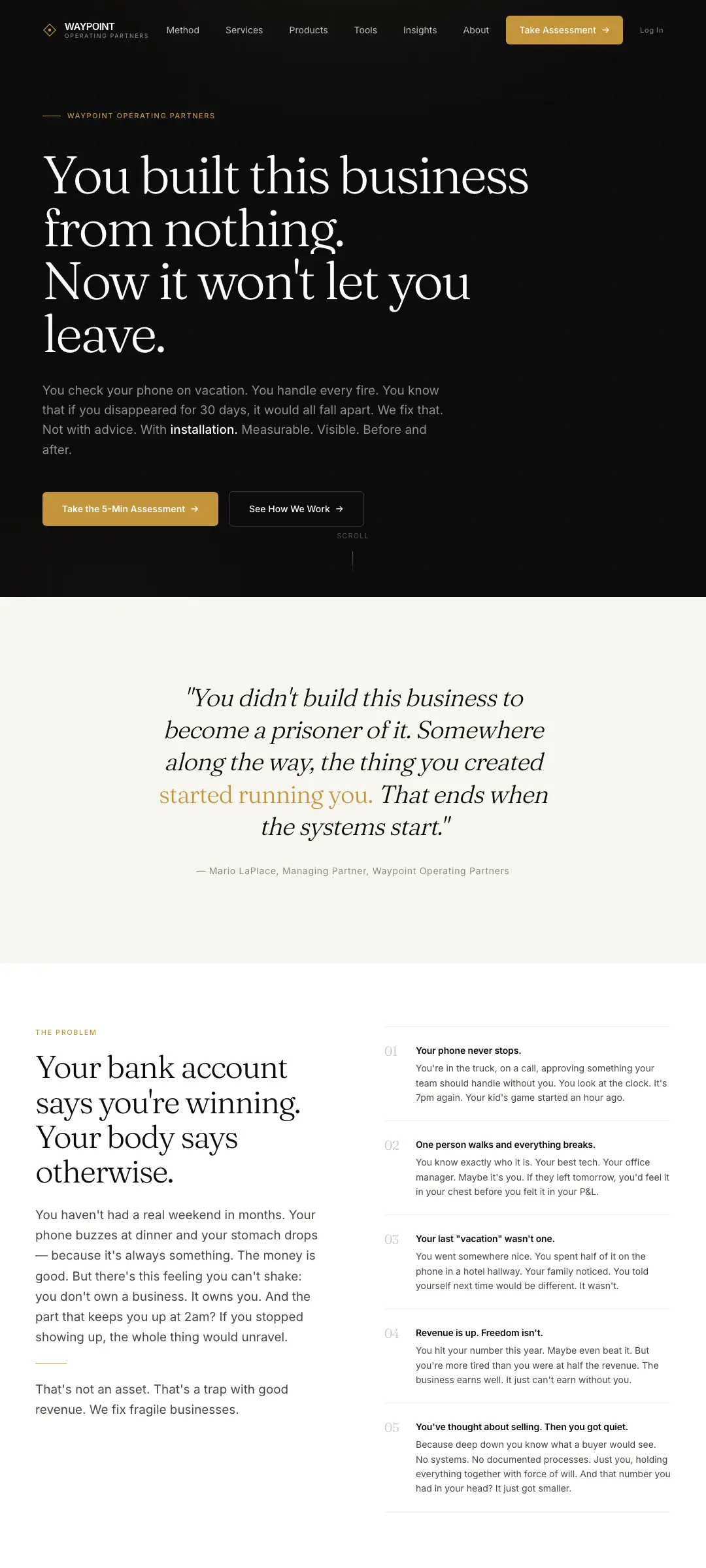 Waypoint Operating Partners homepage